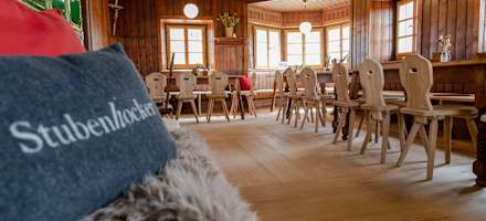 Innenraum der Anhalterhütte