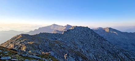 7 tuXer summits - Blick auf Kreuzspitze und Rosenjoch