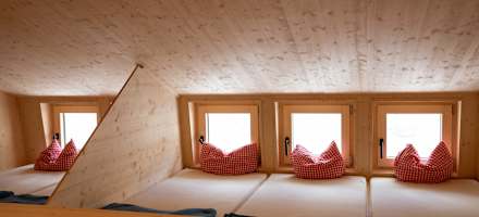 Schlafplätze in der Totalphütte