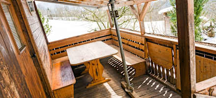 Gemütlicher Balkon der Aste Reitbichl