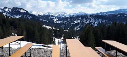 Aussicht von der Terrasse der Mittelalpe
