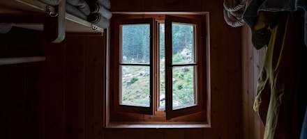 Ausblick aus einem Zimmer der Treschhütte