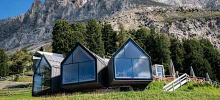 Panoramafenster der Berghütte Oberholz