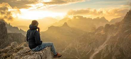 Dolomitenblick von der Büllelejochhütte
