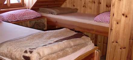 Die Schlafplätze in der Lambacher Hütte