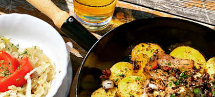 Das beste Gröstl bekommt man auf der Coburger Hütte.