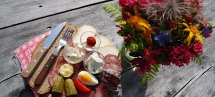 Brettljause auf der Präau-Hochalm