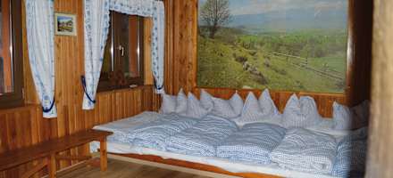 Der Schlaftraum bietet Platz für 15 Personen