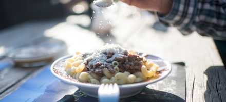 Traditionelle Hüttenküche auf der Enderlinhütte