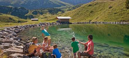 Familiengebiet rund um das Berghaus Elsigenalp - der Brandsee