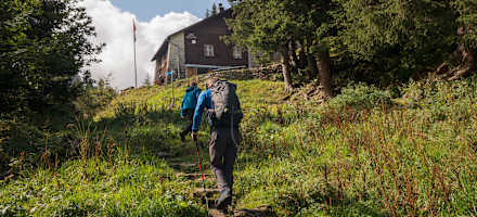 Der Aufstieg zur Hundsteinhütte
