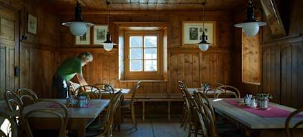 Die legendäre Stube der Neuen Prager Hütte