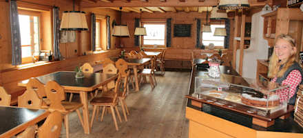 Gaststube der Hochfeilerhütte