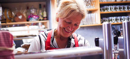 Die Wirtin auf der Gaudeamushütte