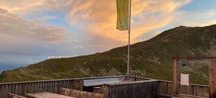 Terrasse auf der Radlseehütte