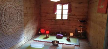 Für Yoga auf der Hütte ist gesorgt.