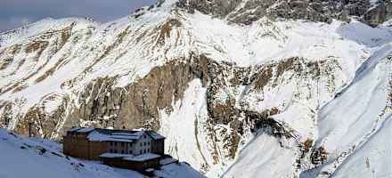 Kemptner Hütte mit dem Zubau, der ab Sommer 2022 vollumfänglich zur Verfügung steht.