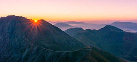 Sonnenaufgang auf der Kuhleitenhütte