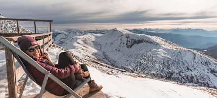 Wintersonne genießen auf der Kuhleitenhütte
