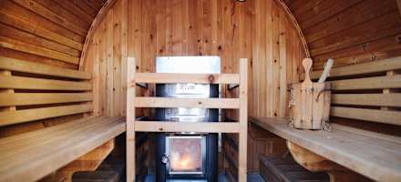 Die Saune der Lavarellahütte