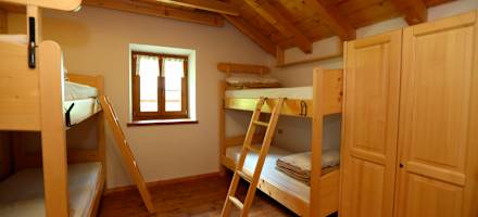 Schlafräume im Rifugio Caldenave