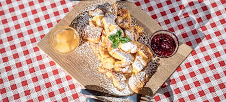 Kaiserschmarrn auf der Hütte Maseben