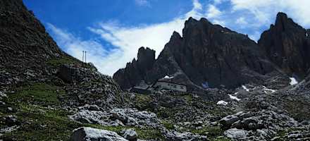 Beim Aufstieg auf die Fonda-Savio-Hütte