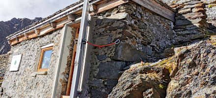 Die Kleien Hütte hat nur im Sommer geöffnet.