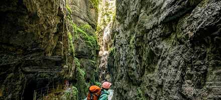 Ein möglicher Anstieg zum Schachenhaus führt durch die Partnachklamm
