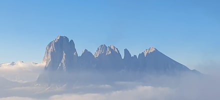 Langkofelgruppe von der Raschötzhütte aus gesehen