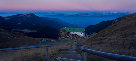 Die "blaue Stunde" oberhalb der Schlüterhütte
