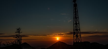 Schobersteinhaus - Aussicht bei Sonnenuntergang