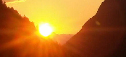 Sonnenuntergang auf der Preintalerhütte