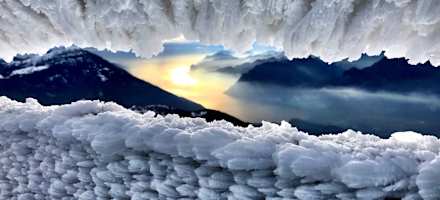 Ausblick auf den Gardasee vom Rifugio Prospero Marchetti am Monte Stivo