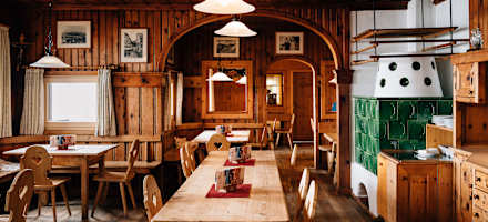 Stube in der Erfurter Hütte