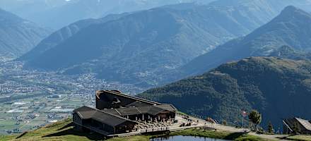 Ausblick vom Bergrestaurant Alpe Foppa