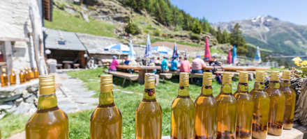 Unser Garten-Restaurant mit selbstgemachten Grappa