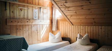 Übernachtungsmöglichkeit auf der Hütte