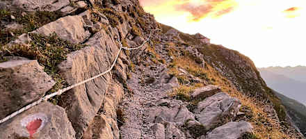 Auf den letzten Metern zur Augsburger Hütte