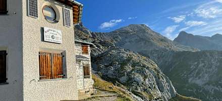 Augsburger Hütte Richtung Wannenkopf und Rauher Kopf