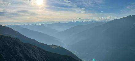 Blick von der Hütte ins Inntal