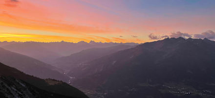 Sonnenaufgang auf der Augsburger Hütte