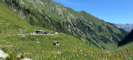 Die Baumgartalm - Blick talauswärts
