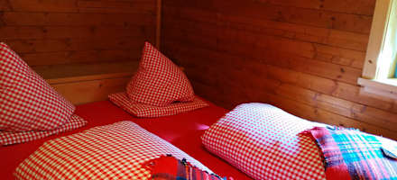 Eines der Zimmer auf der Bergerseehütte