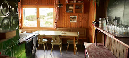 Stube in der Rieder Hütte