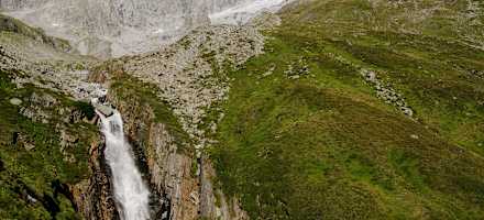 Ein imposanter Wasserfall unterhalb des Furtschaglhaus