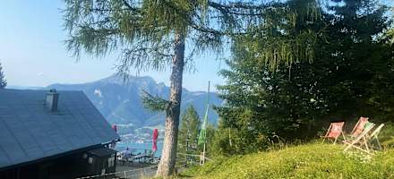 Hinter der Hütte geht es auf die bekannte Bleckwand