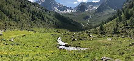Blick ins Innerbergtal Richtung Felderkar von der Stabele Alm
