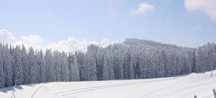 Aussicht vom Blomberghaus im Winter