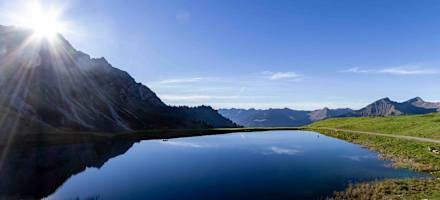Der See in der Nähe der Breithornhütte